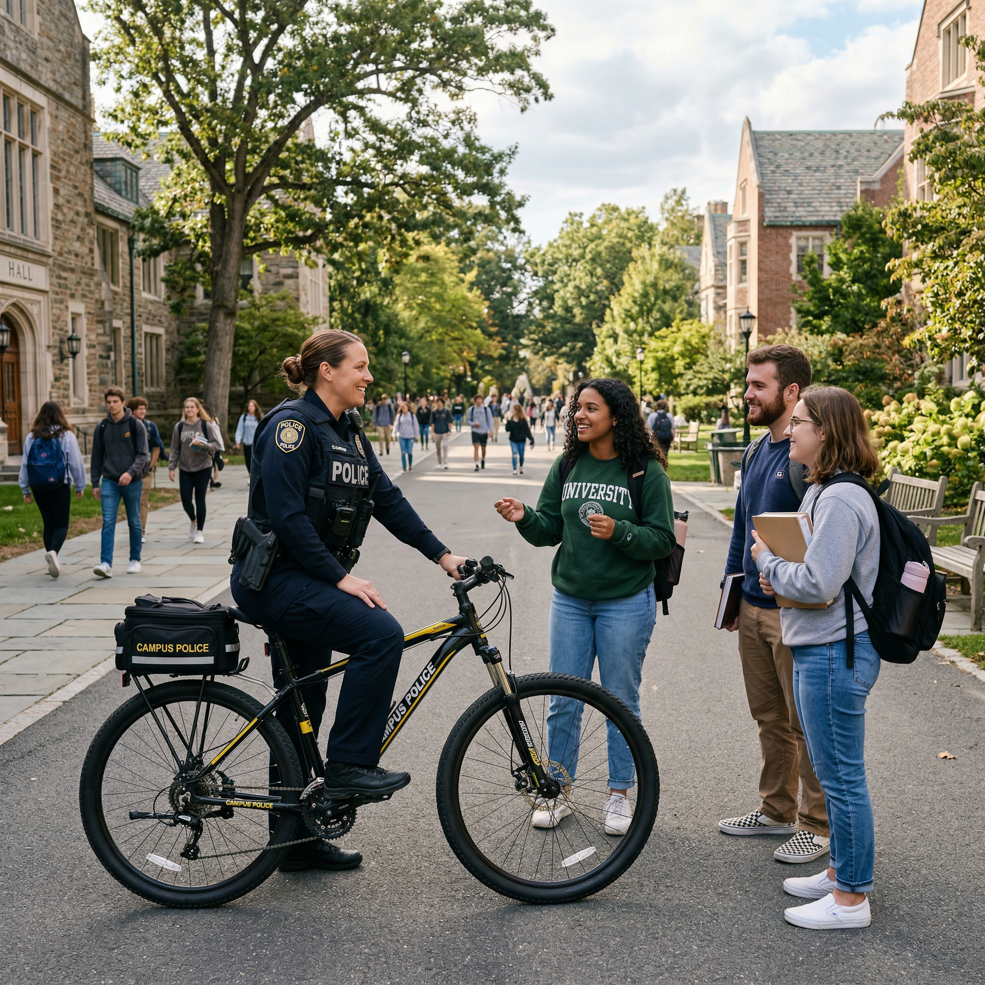 Campus safety operations on a university campus